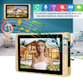 Miniatyrbild 1 av 8: 100-240V 7 tum 720P WIFI Pekskärm Intercom 3 Monitorer Dörrklocka AU-kontakt