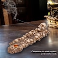 Miniatyrbillede 6 af 6: Skallehoved Røgelsesbakke Lineær Røgelsespind Holder Hjemmedekoration Ornamenter Gaver