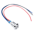 Miniatyrbild 8 av 8: 4 Set PreWired Runda LED-lampor Mini Common Anode 2-färgs Indikatorlampor 10mm 110220V (Röd och Blå)