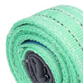 Miniatyrbillede 5 af 8: 2T Fladt Løftetov med Dobbelt Øje Spænde Polyester Webbing Løfteslynge til Industriel Kran 2 Meter