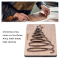 Miniatyrbild 8 av 8: Läder Skärform med Träskiva Legerat Stål Julgran Handstansform för DIY Hantverk