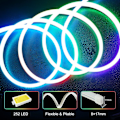 Miniatyrbild 3 av 5: Neon Flex Strip Lights för Inomhus Utomhus, 5M RGB-IC Färgskiftande Regnbåge LED Rep Ljus med 252 LEDs, Vattentät Dekorativ Belysning för Hemmet