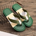 Miniatyrbilde 6 av 8: Menn Flip Flops Hurtig Tørkende Pustende Sklisikre Myke EVA Ergonomiske Strand Thong Sandaler Grønn 40