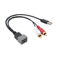Miniatyrbillede 2 af 8: Bilradio USB Port Bevaringskabel USB Input Adapter Udskiftning til Nissan Cube Juke Versa