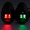Miniatyrbillede 1 af 4: DC12V-24V 3W LED Navigationslys Signallampe IP66 Vandtæt til Marinebåd Yacht Sort