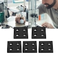 Miniatyrbillede 1 af 8: 5 stk. Aluminium Profil Endekappe Legering Metal Dækplade Lineær Bevægelige Dele 4040 Dobbelt Spor Sort