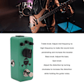 Miniatyrbild 6 av 8: Elektrisk Gitarr Effektpedal Rattjustering Gain Distortion Gitarrpedal Ersättning Grön DC 9V