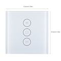 Miniatyrbillede 1 af 2: Smart WiFi Gardinskontakt Touch Panel Vægstikkontakt Hjemmegardiner Kontrolsystem Controller