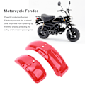 Miniatyrbillede 7 af 8: Motorcykel Skærm Højglans Rød Forreste Bageste Mudguard Beskytter Passer Til Z50 Z50A Z50J Z110 Z125 Cykler 8in Eller 10in Hjul