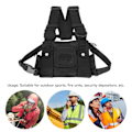 Miniatyrbillede 8 af 8: Radio Brystsele 2 Lommer Oxford Klud Justerbar Vest Rig Universal til 2 Vejs Radio Walkie Talkie Sort