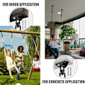 Miniatyrbild 3 av 5: Stödfäste för utomhus korgfåtölj, med väderbeständig design, mjuk polyestertyg för gungkomfort, stöder upp till 544 kg för trä