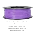 Miniatyrbillede 6 af 8: PLA 1.75mm Filament Høj Præcision Røgfrit 3D Printer Filament Trykning Forbrugsvarer 1kg Lilla