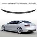 Miniatyrbild 8 av 8: 3 st. Bakluckespoilerläpp Splitter Kolfiberfärg Ersättning för Tesla Model 3 2017 till 2023
