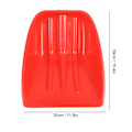Miniatyrbillede 6 af 8: Sneskovl Rød Tykknet PP Plast Slidstærk Robust Børnesikker Skovl til Have 39 X 30cm / 15.4 X 11.8in
