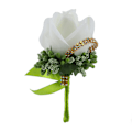 Miniatyrbillede 2 af 2: 1 stk Smuk Kunstig Håndlavet Brudepige Corsage Bryllup Brudgom Dekorationer (grøn)