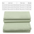 Miniatyrbild 1 av 2: Solid Ties Tvättad Bomullsduvet Överdrag Kuddfodral Sängkläder Set Bön Grön (#2)