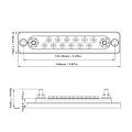 Miniatyrbillede 6 af 8: 12-punkts strømfordelingsblok 2 x M6 terminalstuds terminalbusbar til RV Marine