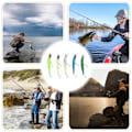Pikkukuva 4 / 5: 5 kpl Minnow-uistin, kelluva keinotekoinen kovamuoviainen viehe, pitkän heiton uistin, kalastusviehe, wobbler