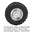 Miniatyrbild 5 av 8: 4 st RC Crawler Däck 1,9 tum Gummi Universal RC Däck med Plastfälg för Axial 1/10 Fjärrstyrda Bilar Silver