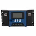 Pikkukuva 2 / 8: 12V 24V Aurinkoenergian Latausohjain Säädin 4 USB-Porttia 5V 2.5A Parametrien Säädettävä LCD-Näyttö Koti RV Vene 30A