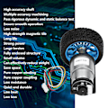 Miniatyrbild 7 av 8: Kodare Motor Set CW CCW Axel DC Växelmotorer med Fäste Hjul för Balansbil DC12V178RPM