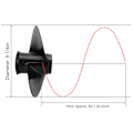 Miniatyrbillede 6 af 8: Udenbordsmotor Propeller 9 1/4x8in 3 Blade 10 Splines R Rotation Aluminium Legering Udskiftning til Suzuki 8‑20HP