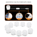 Miniatyrbillede 3 af 8: 10LED Makeup Spejlslys Kit Pærer Vanity Lys Dæmpbart Lysstreng