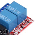 Miniatyrbild 3 av 8: Relämodul 2 Kanaler Knapp Självlåsande Interlock Hög Låg Nivå Trigger med Switch Ljus 12V