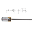 Pikkukuva 6 / 7: N20 Vaihde Moottori Johtava Ruuvi Nopeuden Vähentävä Moottori M4x55mm 12V Kuularuuvi Tarvike (300RPM)