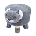 Miniatyrbilde 2 av 2: Miniatyr-krakk i dyreform for hjemmet - Søt krakk med flanell og massivt tre (Koala)