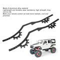 Miniatyrbild 8 av 8: Ett par RC Chassiramper Aluminiumlegering Justerbart Hjulbas RC Chassirampor för Axial SCX10 II 1/10 RC Bil Svart