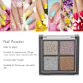 Miniatyrbild 7 av 8: Nagelpulver 4 Färger Metallic Spegeleffekt Nagelpigmentpulver för Salong Hemanvändning