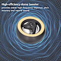 Miniatyrbild 7 av 8: 2 st Dome Tweeter Högtalare 12V 800W Hög Effektivitet 92dB Hög Ljud Klar Ljud Universal för Bil