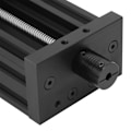 Miniatyrbillede 1 af 2: Skrueglide Lineær Bord Aluminium Legering 3D Printer Graveringsmaskine Før 2mm Sort/SølvSort 500mm