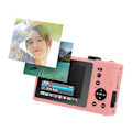 Miniatyrbild 1 av 8: CD R1 1080P FHD Micro Enkamera Bärbar Spegelös Kamera 16X Digital Zoom 24MP med 3-tums LCD-Skärm Rosa