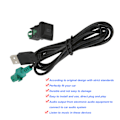 Miniatyrbilde 6 av 8: Bilradio USB-bryterpanelkabeladapterenhet erstatning for Octavia Fabia RCD510 RCD310