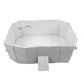 Miniatyrbillede 2 af 8: Foldbar Swimmingpool Ikke Oppustelig Sammenklappelig Børnepool Indendørs Udendørs Børnebadning Pool 1,6 Meter Grå Pool