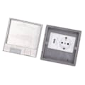 Pikkukuva 5 / 8: Uppoasennettava piilotettu pistorasia USB-portilla IP40 Kotitalous Palonestosuojaus 250V EU-pistokkeelle