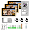 Miniatyrbild 2 av 8: 100-240V 7 tum 720P WIFI Pekskärm Intercom 3 Monitorer Dörrklocka AU-kontakt