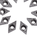 Miniatyrbillede 5 af 8: 10 stk./sæt CNC Carbide Tip Indlæg Blade Skærer Drejebænk Værktøj med Æske DCGT070204-AK