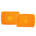 Miniatyrbilde 2 av 8: Front Blinklyslinse 56001378 Sterk Lysgjennomgang Bytte for Jeep Wrangler YJ 1987‑1995 Gul
