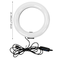 Miniatyrbillede 4 af 8: PULUZ 7,9 tommer LED Ringlys Mobiltelefon Live Broadcast Desktop Beslag Kit PKT3073B