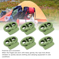 Miniatyrbild 8 av 8: 30 st Metall Snörlås Dubbelhål Zinklegering Hållbar Lätt Multipurpose Snörstoppare för Dragsko Ryggsäck Tält Snöre Grön