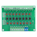 Miniatyrbilde 2 av 8: Optisk Isolasjonsmodul 24V til 5V 8-kanals Optocoupler PLC Signalomformerkort