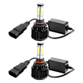 Miniatyrbillede 2 af 3: 2 stk. Energibesparende X6-COB Bil LED Forlygter Hovedlampe Pærer 9005 Biltilbehør