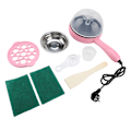 Miniatyrbillede 2 af 2: Mini Multifunktionel Elektrisk Stegepande Ægdamper Frituregryde Hjemmekogeværktøj EU Stik 220V Pink