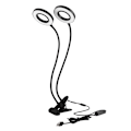 Pikkukuva 2 / 6: USB LED Kasvilampun Kasvatusvalo Kaksoispää Dimmable Clip Kasvilampun