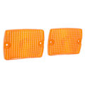 Miniatyrbilde 8 av 8: Front Blinklyslinse 56001378 Sterk Lysgjennomgang Bytte for Jeep Wrangler YJ 1987‑1995 Gul