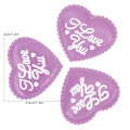 Miniatyrbilde 1 av 2: 100 stk/pose Polyester Svamp Hjerteformet Dekor Valentinsdag Bryllup Fest Dekorasjon Ornament Lilla