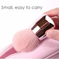 Miniatyrbild 5 av 8: Svampformad Design, Gradient Rosa Dammvippa För Multifunktionellt Sminkverktyg Som Fungerar Som En Mjuk Kabukiborste Och Kosmetisk Dammuppsamlare, Komplett Med